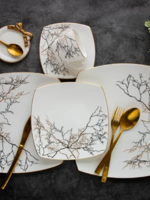 Luxury Delta 32-Piece Bone China Dinner Set